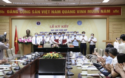 Lễ ký kết Quy chế phối hợp giữa Bộ Y tế và Bảo hiểm xã hội Việt Nam